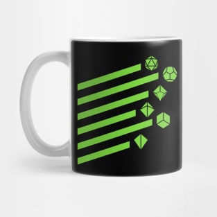 Green Retro Polyhedral Dice Set Mug